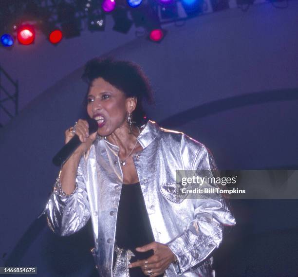 August 16 Nona Hendryx performs during the Prospet Park Concert series on August 16th, 1996 in Brooklyn.