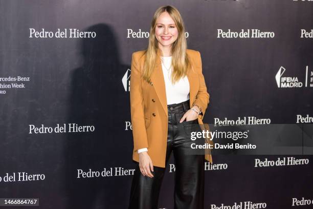 Esmeralda Moya attends the photocall prior to the Pedro del Hierro fashion show during the Mercedes Benz Fashion Week Madrid February 2023 edition at...