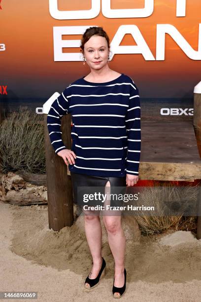 Thora Birch attends the Premiere of Netflix's "Outer Banks" Season 3 at Regency Village Theatre on February 16, 2023 in Los Angeles, California.