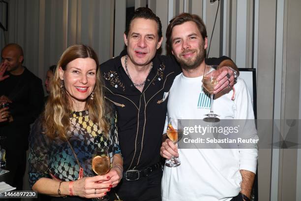 Sascha Vollmer and guests attend the Berlin Opening Night 2023 on the occasion of the 73rd Berlinale International Film Festival at hotel Das Stue on...