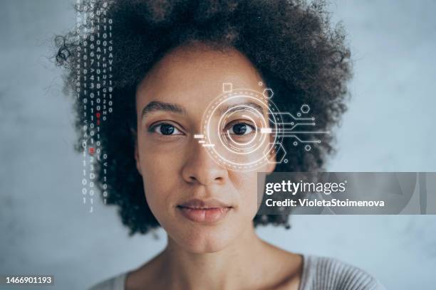 biometric security scan - physical senses stock pictures, royalty-free photos & images