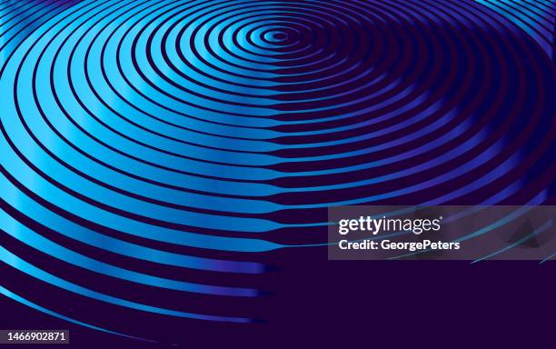 blue concentric circles abstract background - radius circle stock illustrations