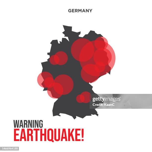 germany earthquake wave with circle vibration,design for education,science and news,vector illustration. stock illustration - red flag warning stock illustrations