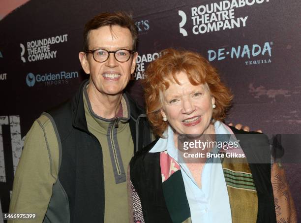 Dylan Baker and Becky Ann Baker pose at the opening night of the Roundabout Theater Company's production of the new play "The Wanderer's" at The...