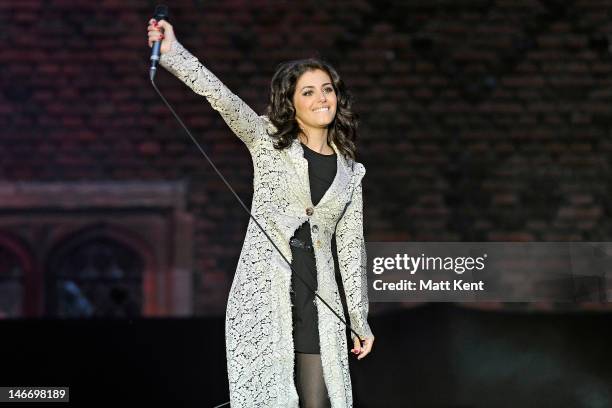 Katie Melua performs on stage during the Hampton Court Palace Festival at Hampton Court Palace on June 22, 2012 in London, United Kingdom.