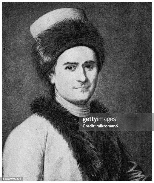 portrait of jean-jacques rousseau, (28 june 1712 – 2 july 1778) genevan philosopher, writer, and composer - jean jacques rousseau stock pictures, royalty-free photos & images