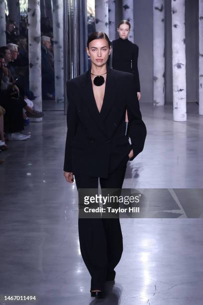 Model walks the runway during the A/W 2023 Michael Kors New York Fashion Week Show on February 15, 2023 in New York City.