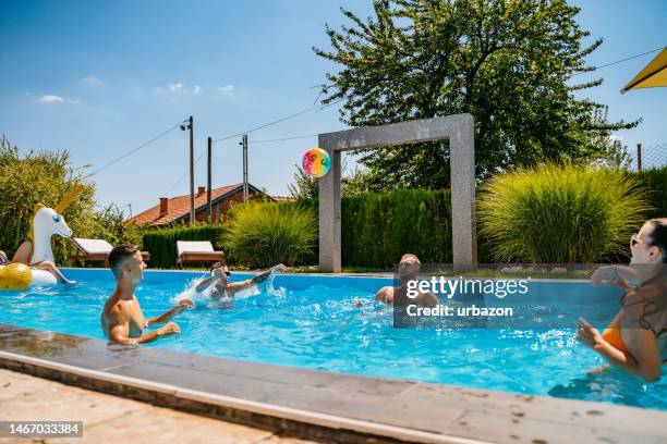 Track Pool Friends 181 Friends Throwing Man Swimming Pool Stock Photos, High-Res Pictures ...