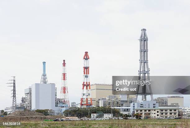 thermal power station - préfecture de fukushima fotografías e imágenes de stock