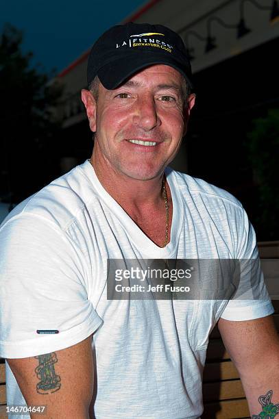 Michael Lohan poses at the Celebrity Pillow Fight Press Conference and Weigh In at the Fox And Hound Pub and Grille on June 22, 2012 in King of...