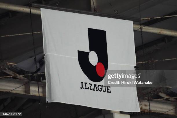 Aflag of J.League seen during the J.LEAGUE Meiji Yasuda J1 1st Sec. Match between Kawasaki Frontale and Yokohama F･Marinos at Kawasaki Todoroki...