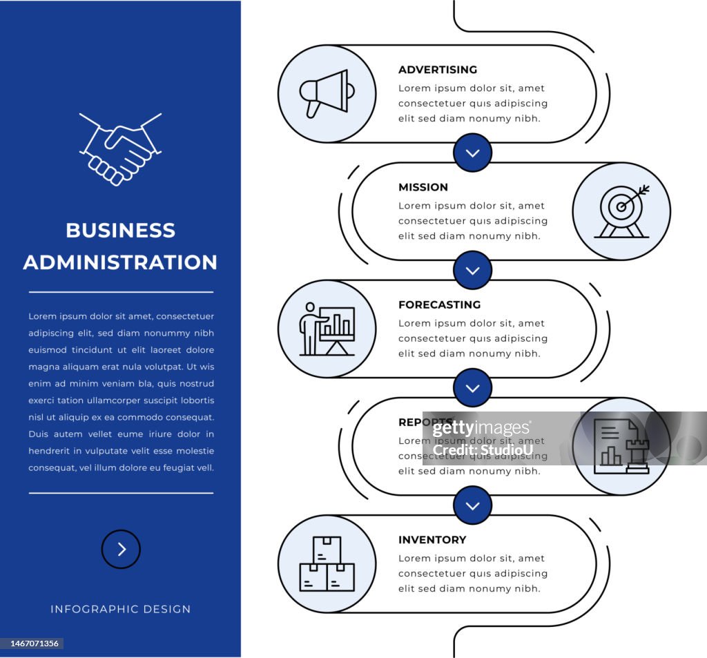 Administration Graphics Business Administration Infographic Design High-Res Vector Graphic ...
