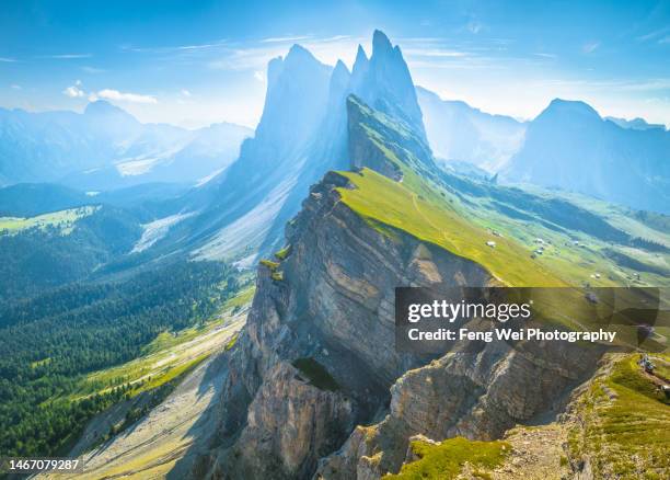 Seceda Ridge View Point Seceda Ridgeline Dolomites South Tyrol Italy High-Res Stock Photo ...