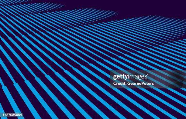 blue virtual reality technology landscape - super highway stock illustrations