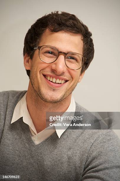 Andy Samberg at the "Celeste and Jesse Forever" Press Conference at the Four Seasons Hotel on June 22, 2012 in Beverly Hills, California.
