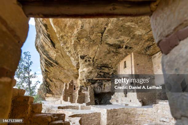 balcony house cliff dwelling at mesa verde national park - cliff dwelling stock pictures, royalty-free photos & images