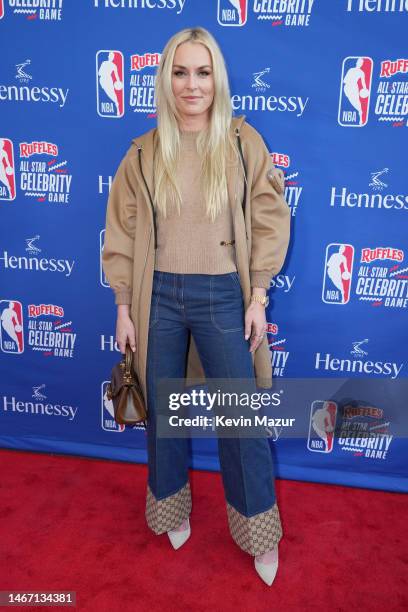 Lindsey Vonn attends the Ruffles Celebrity Game during the 2023 NBA All-Star Weekend at Vivint Arena on February 17, 2023 in Salt Lake City, Utah.