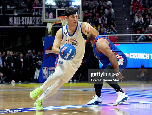 Jesser plays in the Ruffles Celebrity Game during the 2023 NBA... News ...