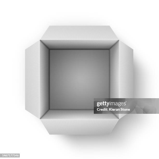blank open cardboard box interior - plain box packaging stock pictures, royalty-free photos & images