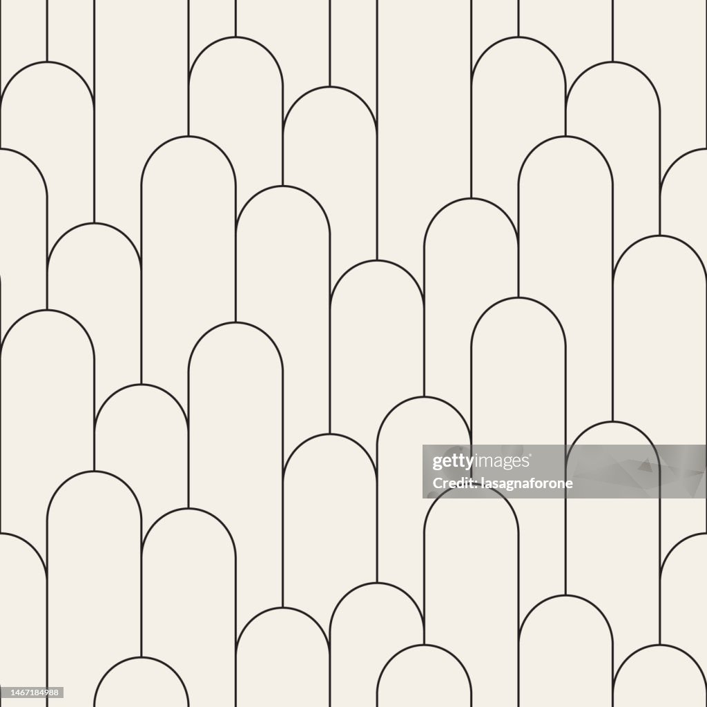 Seamless Geometric Vector Wave Pattern High-Res Vector Graphic - Getty ...