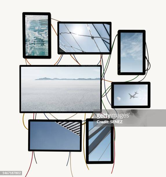 digital revolution - surveillance screen stock pictures, royalty-free photos & images