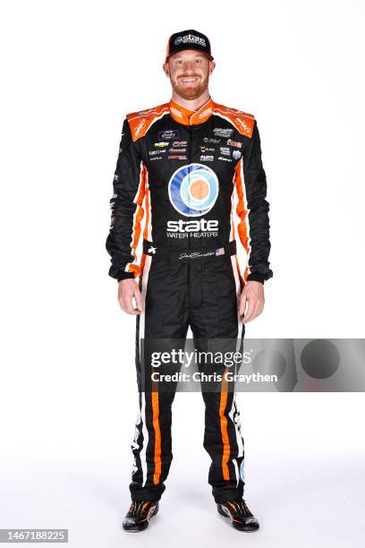 Driver Jeb Burton poses for a photo during NASCAR Production days at Daytona International Speedway on February 17, 2023 in Daytona Beach, Florida.