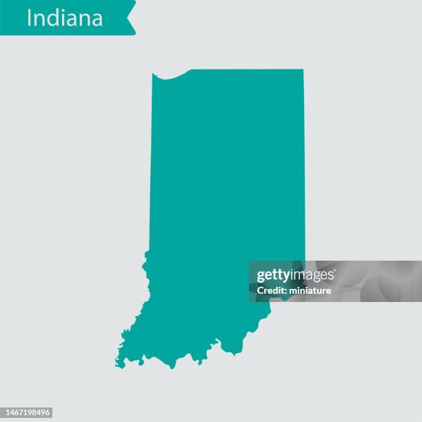 bildbanksillustrationer, clip art samt tecknat material och ikoner med indiana map - indiana