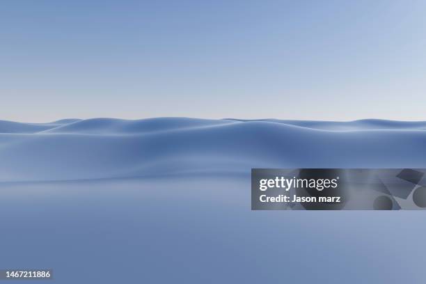 3d rendered blue waves - escena de tranquilidad fotografías e imágenes de stock