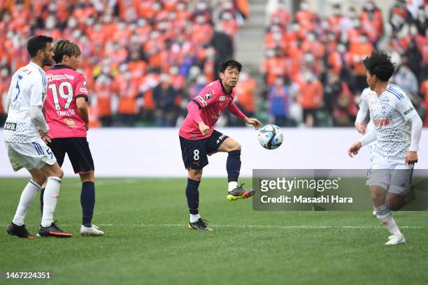 Shinji Kagawa of Cerezo Osaka in action during the J.LEAGUE Meiji Yasuda J1 1st Sec. Match between Cerezo Osaka and Albirex Niigata at YODOKO SAKURA...