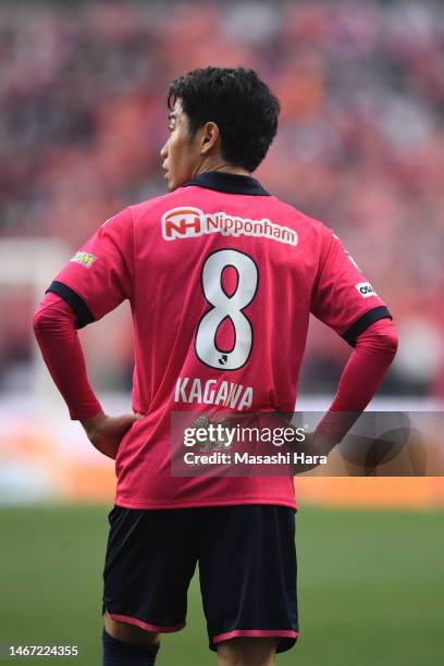 Shinji Kagawa of Cerezo Osaka looks on during the J.LEAGUE Meiji Yasuda J1 1st Sec. Match between Cerezo Osaka and Albirex Niigata at YODOKO SAKURA...