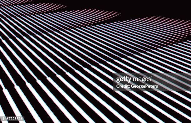 virtual reality technology landscape with glitch technique - wireframe landscape stock illustrations