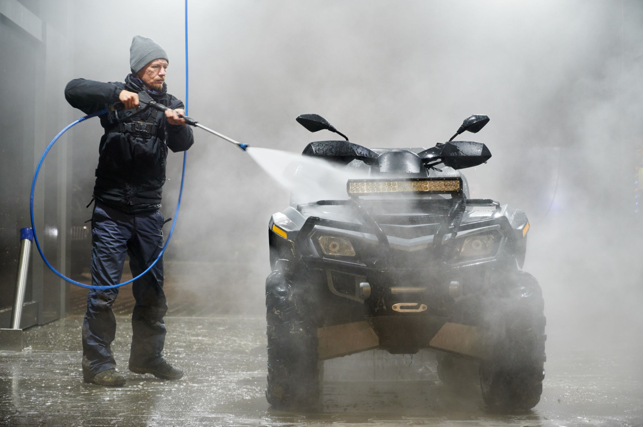 cleaning atv