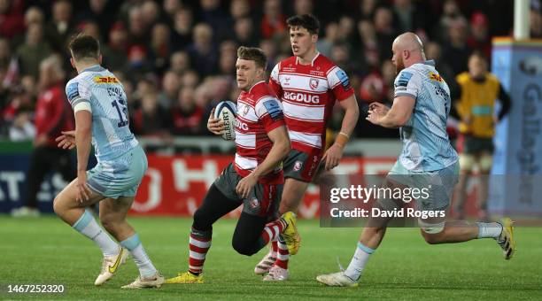 Ollie Thorley of Gloucester looks on during the Gallagher Premiership Rugby match between Gloucester Rugby and Harlequins at Kingsholm Stadium on...