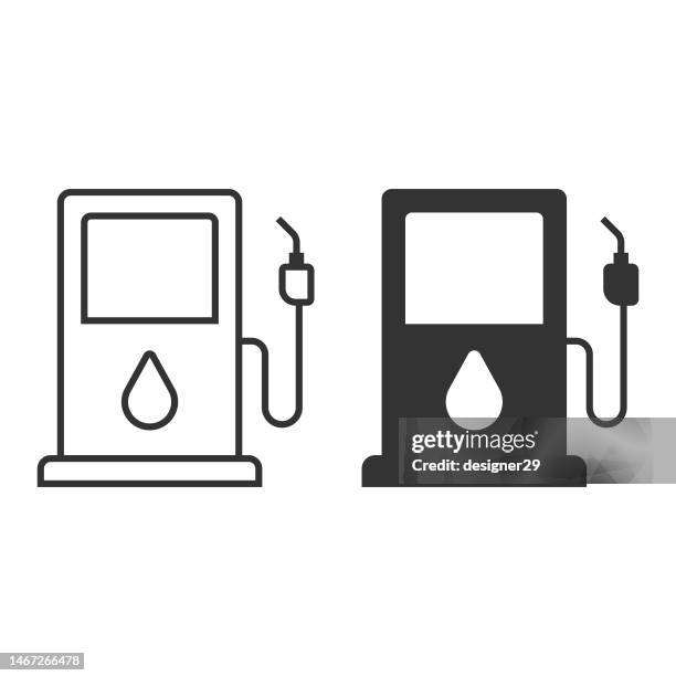 gas station icon. - gallon stock illustrations