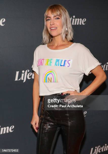 Actress Laura Ramsey attends the premiere of Lifetime's "A Rose For Her Grave: The Randy Roth Story" at The London West Hollywood at Beverly Hills on...