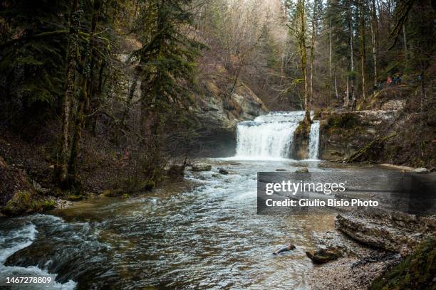 harrison's waterfalls in jura - france v scotland stock pictures, royalty-free photos & images