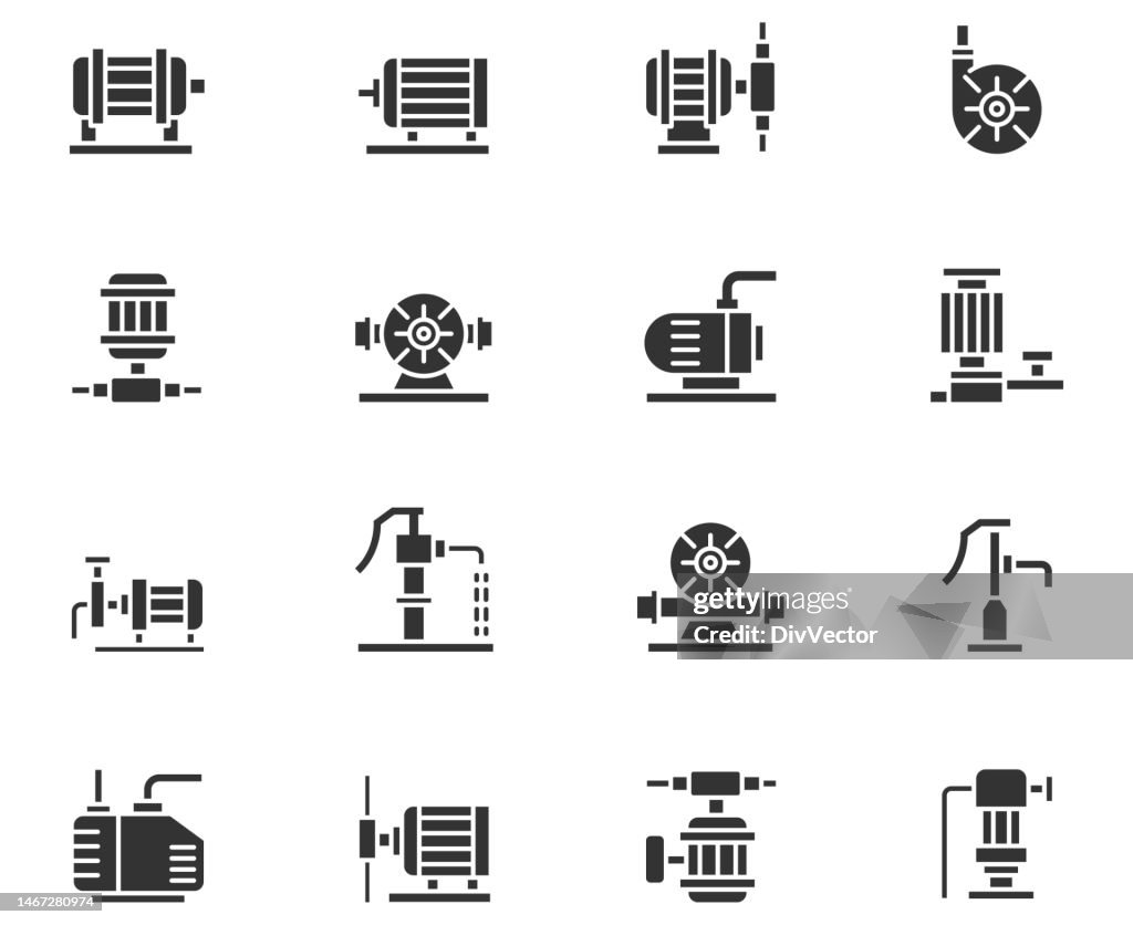 Water Pump Vector Set High-Res Vector Graphic - Getty Images
