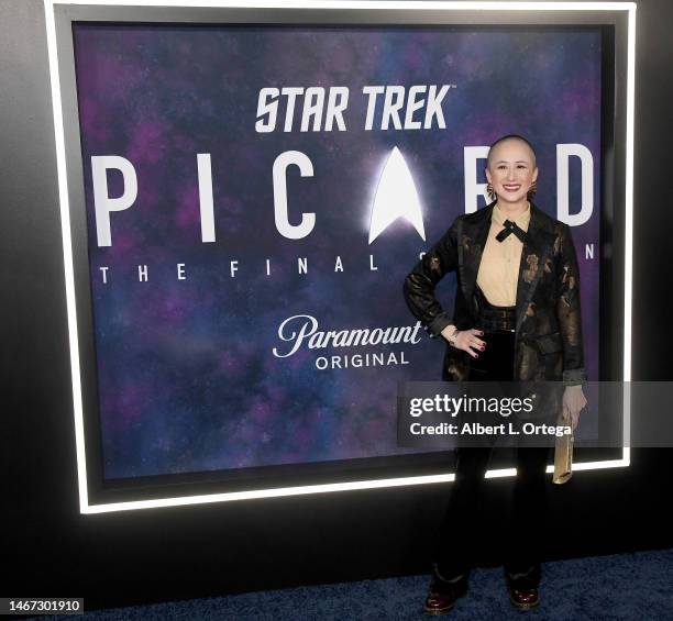 Jin Maley arrives for the Los Angeles Premiere Of The Third And Final Season Of Paramount+'s Original Series "Star Trek: Picard" held at TCL Chinese...