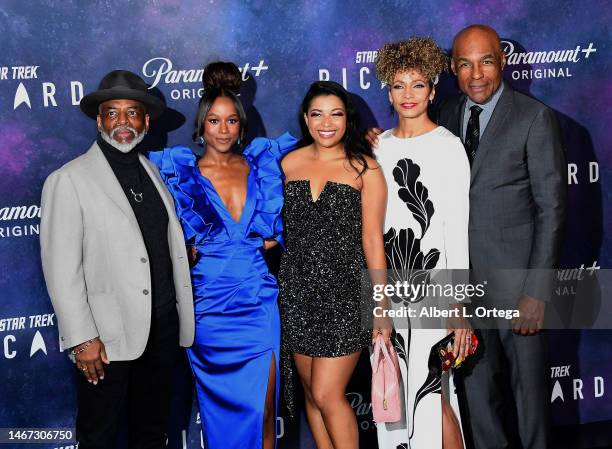 LeVar Burton, Ashlei Sharpe Chestnut, Mica Burton, Michelle Hurd and Michael Dorn arrive for the Los Angeles Premiere Of The Third And Final Season...