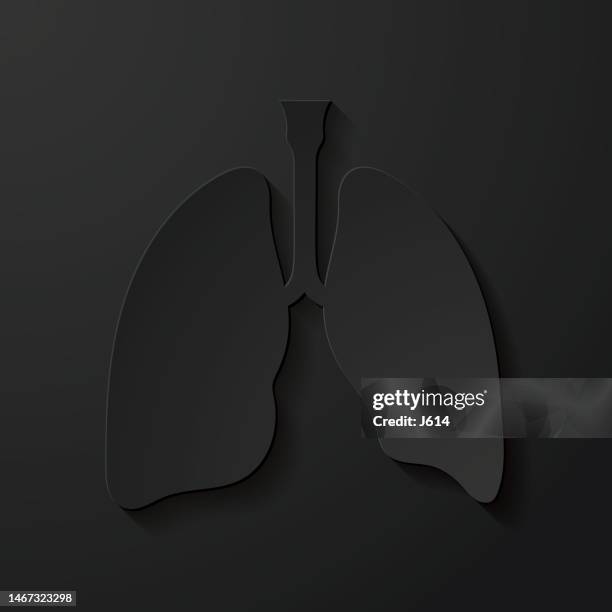 simple lungs shape - breathing exercise stock illustrations