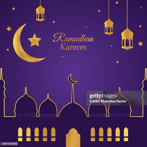 stockillustraties, clipart, cartoons en iconen met ramadan kareem islamic background design vector illustration - eid al fitr celebration to mark the end of ramadan