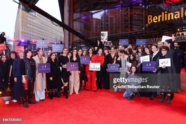 Jury members Francine Maisler, Valeska Grisebach, Executive Director of the Festival Mariëtte Rissenbeek, President of the International Jury Kristen...