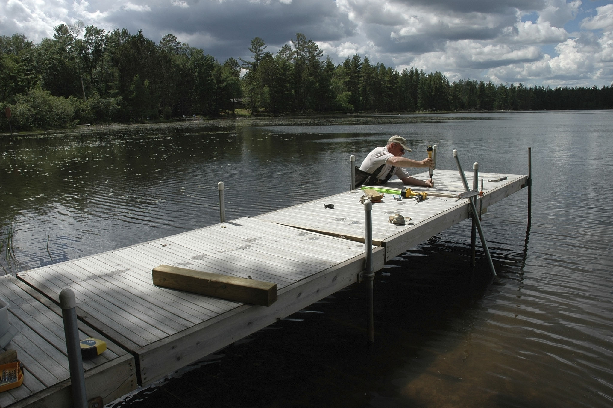 wooden dock repair