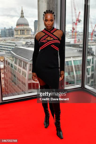 Lorraine Pascale attends the David Koma AW23 show during London Fashion Week on February 18, 2023 in London, England.
