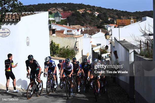 General view of Marco Haller of Austria, Frederik Wandahl of Denmark and Team Bora – Hansgrohe - White best young jersey, Matteo Trentin of Italy,...