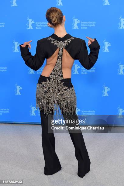 Sydney Sweeney pose at the "Reality" photocall during the 73rd Berlinale International Film Festival Berlin at Grand Hyatt Hotel on February 18, 2023...