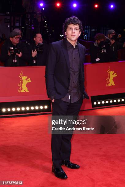 Jesse Eisenberg attends the "Manodrome" premiere during the 73rd Berlinale International Film Festival Berlin at Berlinale Palast on February 18,...