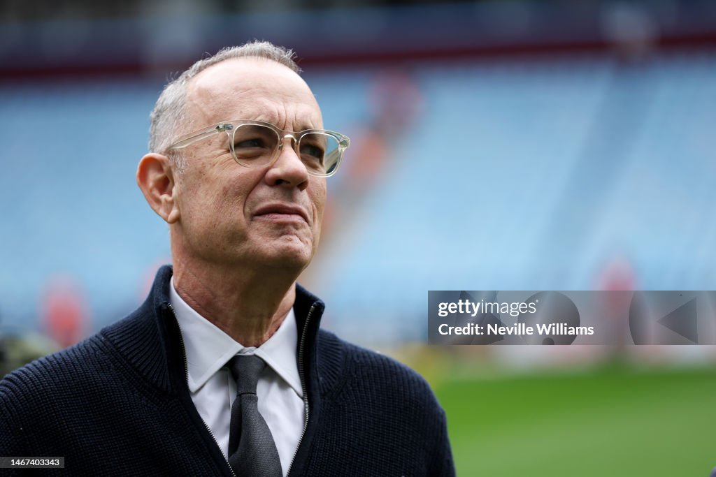 Actor Tom Hanks picture before the Premier League match between Aston ...
