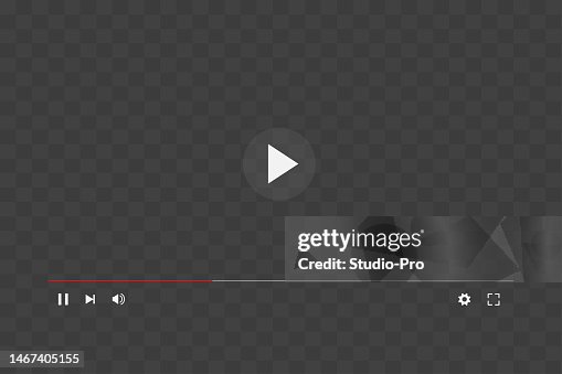 Modello di segno del lettore video isolato sul mockup dello schermo nero Modello di segno del lettore video isolato sul mockup dello schermo nero