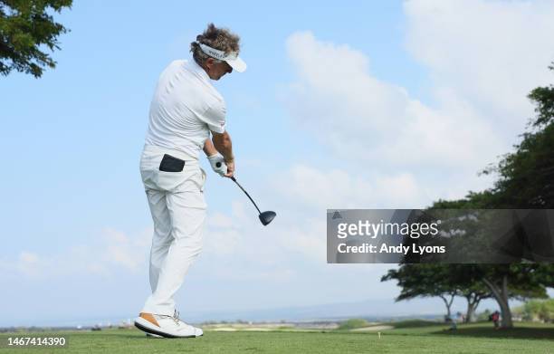 Bernhard Langer on the 10th hole during the first round of the Mitsubishi Electric Championship at Hualalai at Hualalai Golf Club on January 19, 2023...